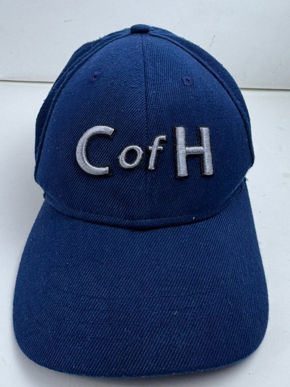 Citizens of Humanity C of H Blue Strapback Dad Hat Baseball Cap stained